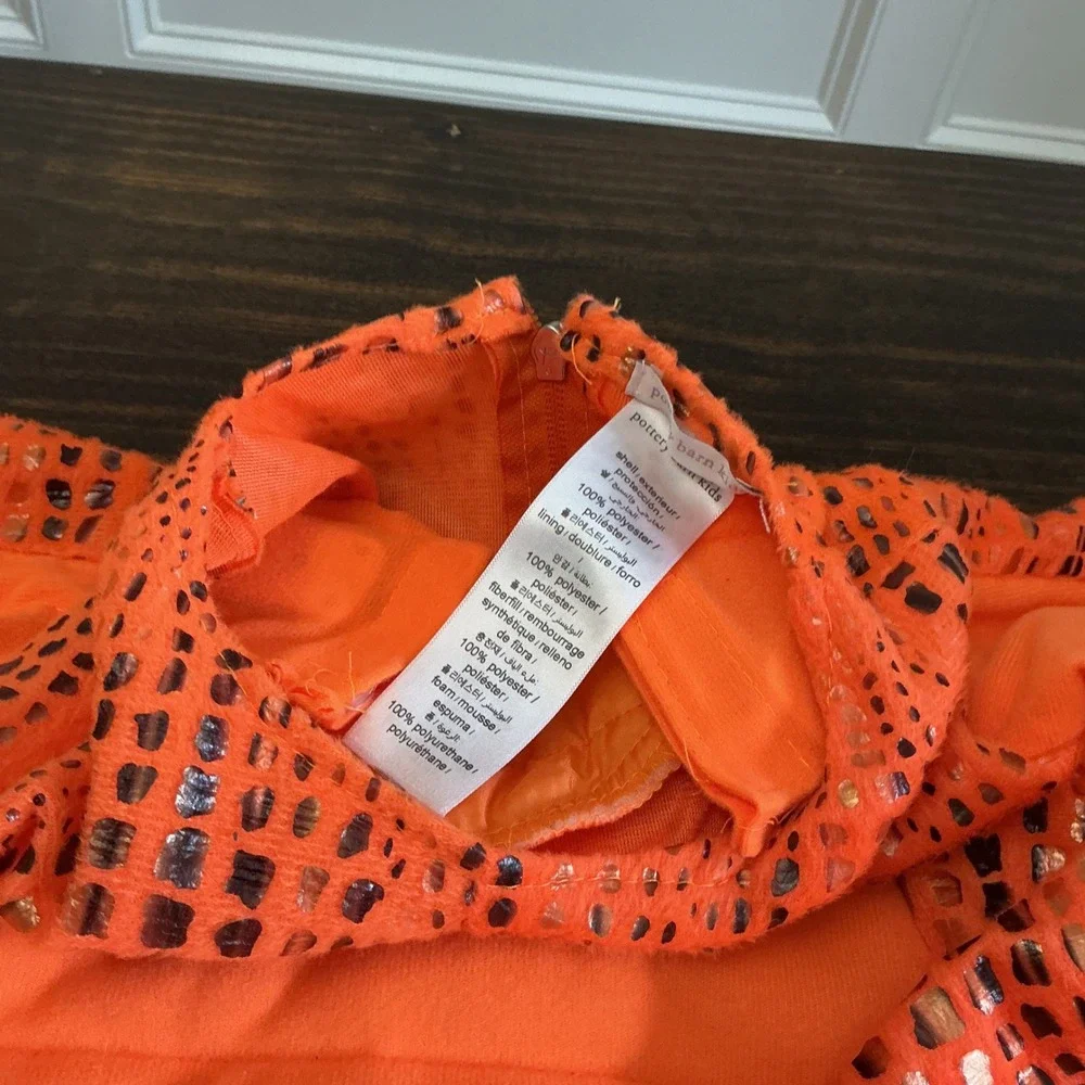 Pottery Barn Kids Light Up Pterodactyl Costume Orange Dinosaur 4-6y WORKS